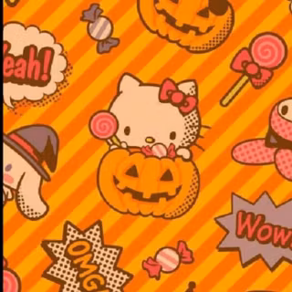 iPhone Hello Kitty Halloween wallpaper