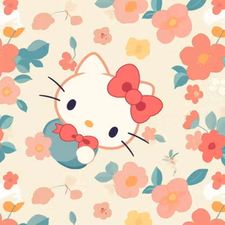Autumn Sanrio desktop wallpaper