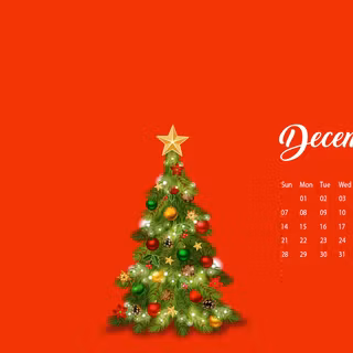 December 2025 calendar wallpaper