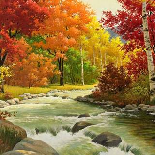 Autumn stone wallpaper