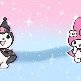 Kuromi and My Melody desktop wallpaper