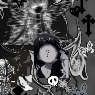 Black emo girl wallpaper