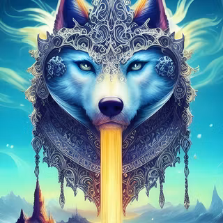 Wolf stickers wallpaper