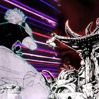 JJK Sukuna vs Gojo wallpaper