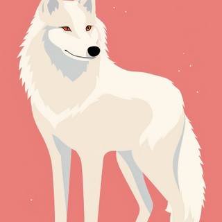 Wolf stickers wallpaper