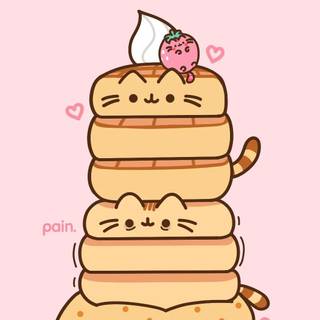Pancake Pusheen wallpaper