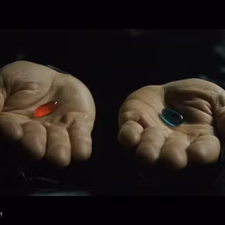 Red pill blue pill wallpaper