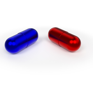Red pill blue pill wallpaper