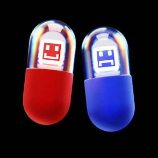 Red pill blue pill wallpaper