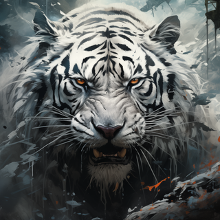 Cute AI tiger wallpaper