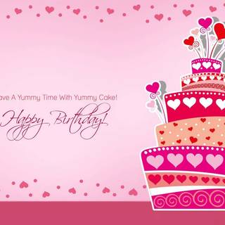 Happy birthday pink wallpaper
