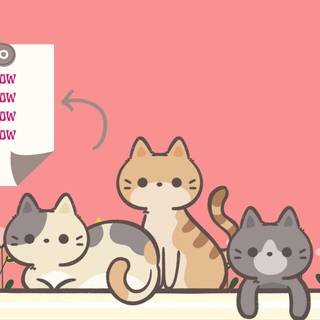 Cute cat PC wallpaper