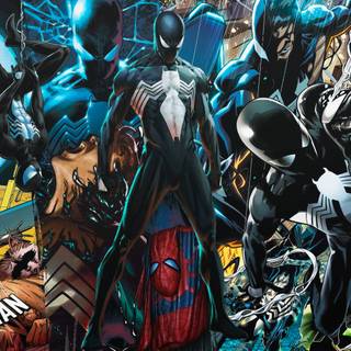 Comic Symbiote Spider-Man desktop wallpaper