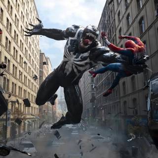 Comic Symbiote Spider-Man desktop wallpaper