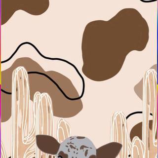 Preppy cows wallpaper