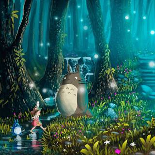 Totoro laptop wallpaper