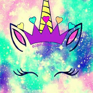 Cute unicorn girl wallpaper