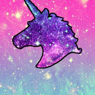 Cute unicorn girl wallpaper