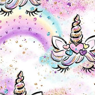 Cute unicorn girl wallpaper