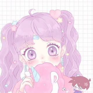 Cute unicorn girl wallpaper