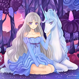 Cute unicorn girl wallpaper