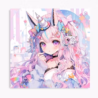 Cute unicorn girl wallpaper