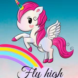 Cute unicorn girl wallpaper