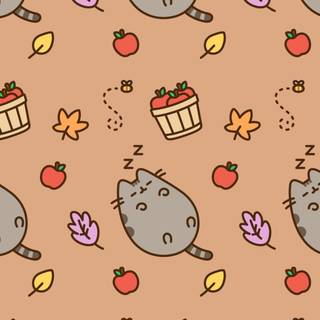 Cute cat autumn wallpaper
