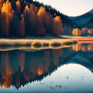 AI generated autumn wallpaper