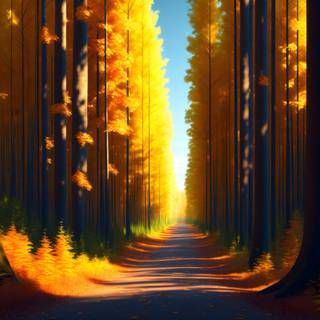 AI generated autumn wallpaper