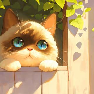 Cute cat PC wallpaper