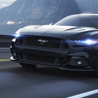Black Mustang iPhone wallpaper