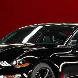 Black Mustang iPhone wallpaper