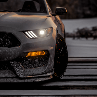 Black Mustang iPhone wallpaper