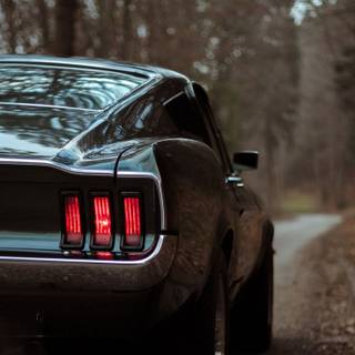 Black Mustang iPhone wallpaper