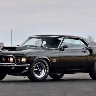 Black Mustang iPhone wallpaper