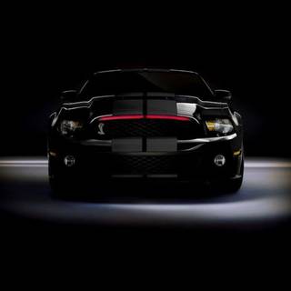 Black Mustang iPhone wallpaper