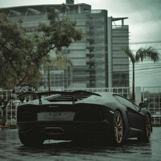 Lamborghini black iPhone wallpaper
