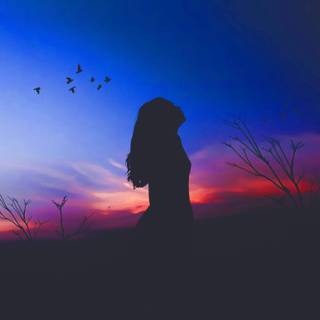 Sad girl phone wallpaper