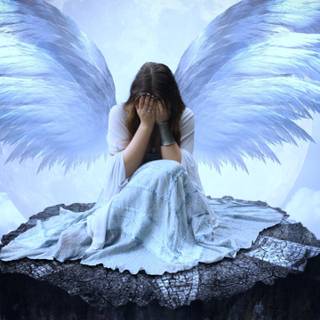 Sad girl phone wallpaper