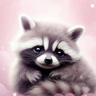 Raccoon phone wallpaper