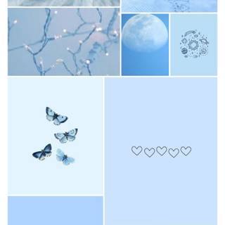 Aesthetic iPhone blue wallpaper