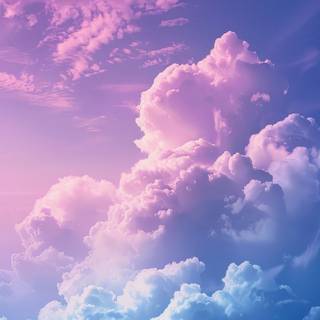 Pink and blue iPhone wallpaper