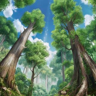 Green forest iPhone wallpaper