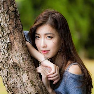 Asian woman wallpaper