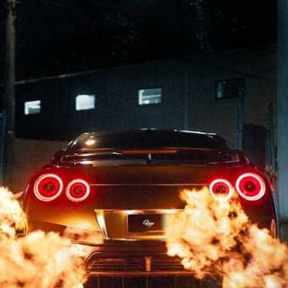 GTR smoke wallpaper