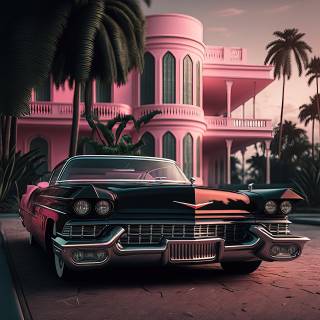 Cadillac Eldorado pink wallpaper