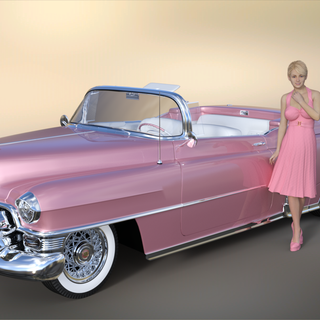Cadillac Eldorado pink wallpaper