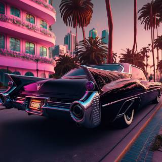 Cadillac Eldorado pink wallpaper