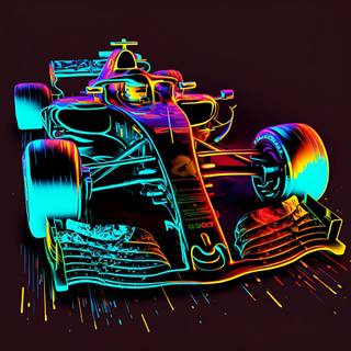 Neon F1 car wallpaper